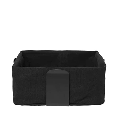 Image de Blomus Corbeille à pain DESA L, sac en tissu dans structure acier, boîte pain, acier revêtu par pulvérisation, coton, noir, 26 x cm, 64201