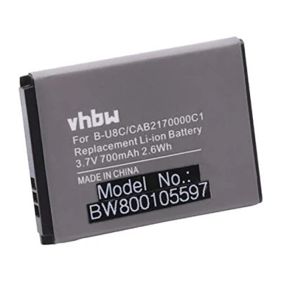 Image de vhbw Batterie Remplacement pour Alcatel CAB30M0000C1, CAB30U0000C1, OT BY10, BY20 Smartphone (700mAh, 3,7V, Li ION)