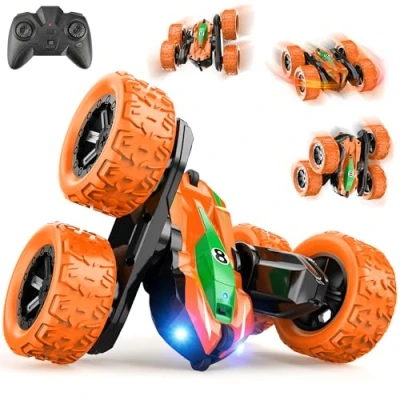 Image de Voiture Télécommandée Tout Terrain, 4x4 Rechargeable 360Rotation de Course RC Drift Car Camion Jouet Garcon Fille 3 4 5 6 7 8 9+ Ans Jeux Exterieur Interieur Cadeau Enfant