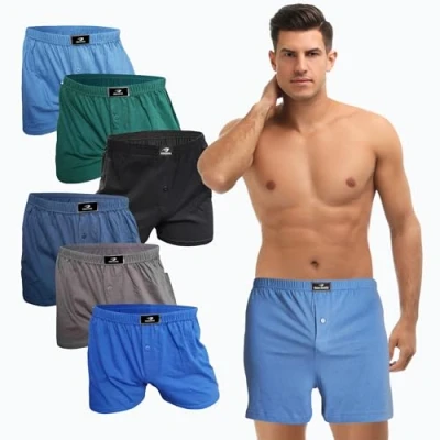 Image de SGS 6 ou 10 Pack Boxer pour Hommes en Coton, Les Qui apprécient sous Vetements Amples et Confortables. vêtements de qualité supérieure des Boxers Homme