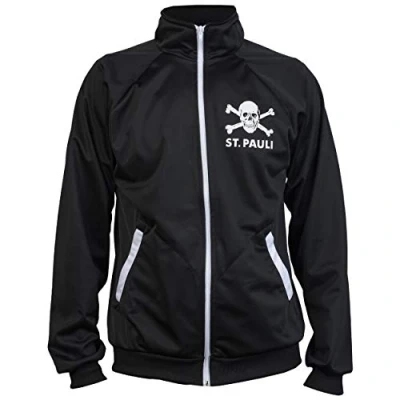 Image de St. Pauli Noir Crâne Kult Ultras Crossbones Activiste Punk Jacket Football Survêtement XXL
