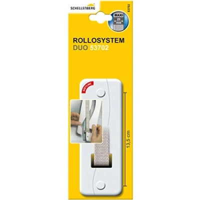 Image de Schellenberg 53702 Couvercle pour enrouleur de sangle volet roulant à encastrer, espacement des trous vis 135 mm, Système Maxi, blanc
