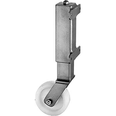 Image de Alberts 416867 roue de soutien pour portail portails lourds et larges jusqu&#039;à 450 kg à visser galvanisée chaud hauteur 400 mm Ø 125