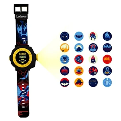 Image de Lexibook Montre Bracelet Ajustable écran Digital avec 20 Projections de l&#039;univers Batman pour Enfant Noir et Bleu