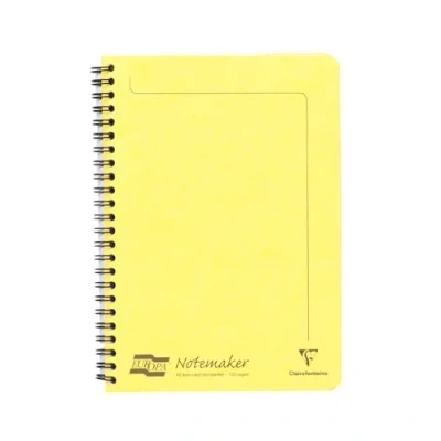Image de Clairefontaine 3096Z Un Cahier à Spirale Notemakers Europa Jaune citron A5 14,8x21 cm 120 Pages Détachables Lignées Papier Blanc 90 g Couverture Carte Lustrée