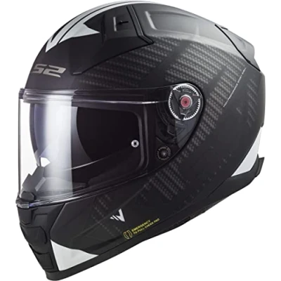 Image de LS2, Casque Moto Intégral VECTOR II SPLITTER Matt Black White, XS