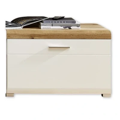 Image de Stella Trading Partie inférieure Fun Plus Blanche avec Un Beau décor chêne, Bois, Blanc, Meuble Bas