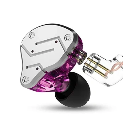 Image de KINBOOFI KZ ZSN Écouteurs Intra Auriculaires avec Moniteur 1BA et 1DD, Haute fidélité câble 2 Broches de 0,75 mm, 1 Dynamique Casque à Armature équilibrée (sans Micro, Cyan)