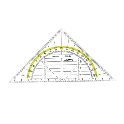 Image de Linex 1616G 45 triangle Polystyrène Transparent, Jaune 1 pièce(s) Triangles (45 triangle, Polystyrène, Jaune, 16 cm, 11 1,6 mm)