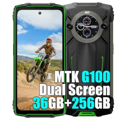 Image de Blackview BV8200 36Go+256Go Telephone Portable Incassable 2025, Double Écran 6.5&quot; &amp;1.3&quot; FDH+, MTK G100 Android 14 Téléphone Débloqué 4G, 8800mAh Smartphone Etanche IP68, NFC,OTG,GPS, Vert