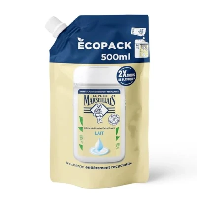Image de Le Petit Marseillais Recharge Crème de Douche Extra Douce Lait