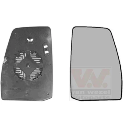 Image de Van WEZEL 1987832 Miroir De Rétroviseur droit Partie supérieure FORD: Transit Custom V362 Minibus,