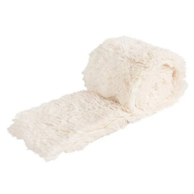 Image de Ideen mit Herz Ruban en fourrure synthétique Tissu 8 cm de large 2 m long Idéal pour bricoler, coudre, décorer Chemin table