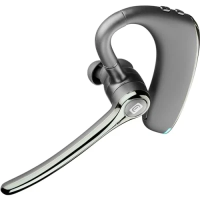 Image de Cellularline Fluent Écouteurs Oreillette Bluetooth Mono Ergonomique pour Téléphone Portable Autonomie 25H Recharge en 2H Noir