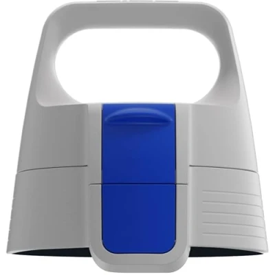 Image de Sigg WMB ONE Top 2 Grey Blue couvercle (taille unique), pièce de rechange pour bouteille, bouchon étanche qui s&#039;ouvre d&#039;une seule main