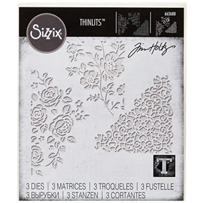 Image de Sizzix Set de 3 Matrices Découpe, Métal, Multicolore, 9,53cm x 9,53 cm 7,3 8,89