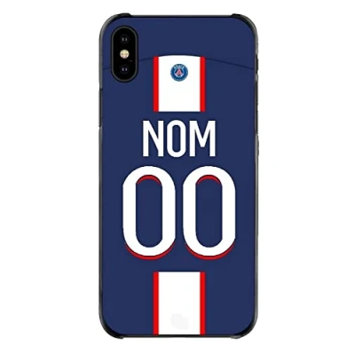 Image de Coque swag Maillot Foot PARIS Domicile 2022/2023 Personnalisable (IPHONE X/XS) CPF DOM 22 23 Noir