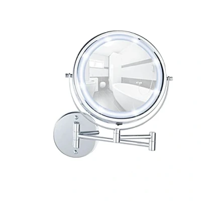Image de WENKO Miroir grossissant Lumineux, LED, x5, Fixation sans percer Power Loc®, Lumi