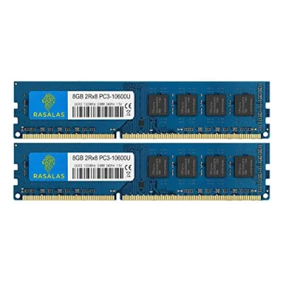 Image de Rasalas PC3 10600 16GB Kit (2x8GB) DDR3 1333MHz 2Rx8 240 Pin 1.5V CL9 Desktop Memory Ram Module