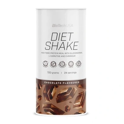 Image de BioTechUSA Diet Shake hyperprotéiné, pauvre en graisse avec super aliments, chrome, glucomannane, L carnitine sans sucre ajouté, huile de palme, 720 g, Chocolat