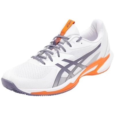 Image de ASICS Homme Solution Speed FF 3 Clay Sneaker, Blanc/Violet GRISÂTRE, 45 EU