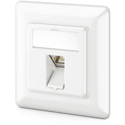 Image de deleyCON 1x CAT6a Jeu de Prises Réseau Keystone Encastré Prise Module Boîtier Métallique Blindé STP Données RJ45 Jack Câble