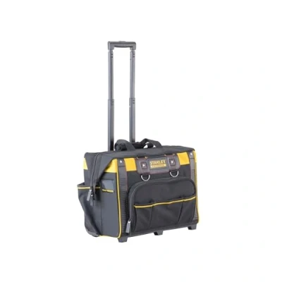 Image de Stanley Fmst1 80148 Gamme FatMax Sac À Outils Avec Roulettes 50 X 36X 41Cm Large Capacité Multiples Poches Deux Roues Poignée Télescopique