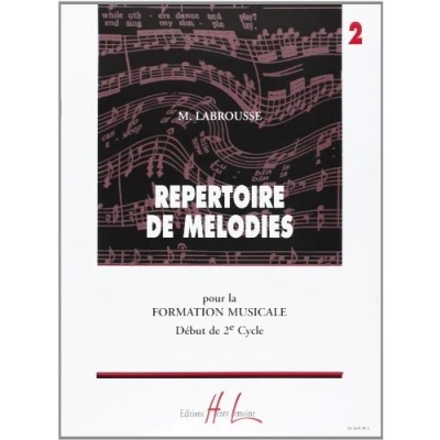 Image de Répertoire de mélodies pour la formation musicale Début 2e cycle Volume 2 Livre d’occasion Correct