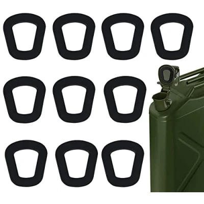 Image de BOBOZHONG Joints de Jerrican en Caoutchouc，10 Pcs pour Jerrycan, Joint Bec Verseur Jerrican, Métal 5,10, 20 L Bidon d&#039;essence et Verseur(Le Noir)