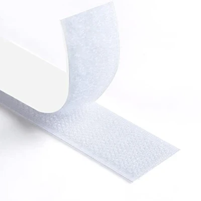 Image de Romon Rubans Adhésifs,5M Scratch Autocollant Double Face, 16 mm de Large Bande Agrippantes Adhésives Puissant Hook Loop pour Ménage, Bricolage Et l&#039;artisanat,Blanc