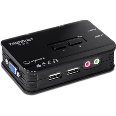 Image de TRENDnet Switch KVM 2 ports USB/VGA + Audio, TK 209K