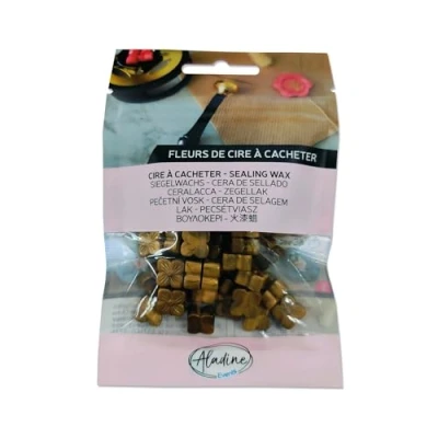 Image de Aladine 60 Perles de Cire à Cacheter Or Pour Créer Sceau Fleurs Faire Part Mariage, Naissance, Lettres, Courriers, Menus &amp; Cadeaux 72614