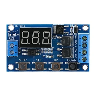 Image de Module de Minuterie Programmable DC 5V 36V avec Relais Retardateur et Affichage Numérique LED Microcontrôleur Compte à Rebours pour