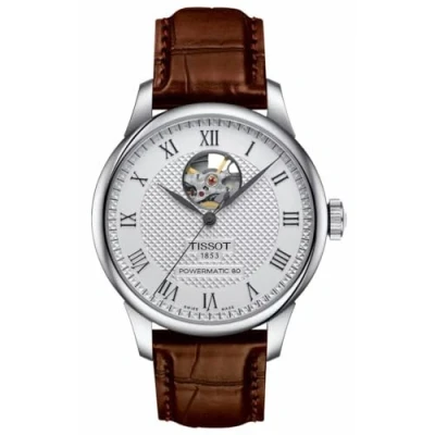 Image de Tissot Montre Le Locle powermatique 80 Open Heart Cuir Marron