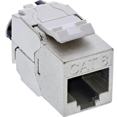 Image de Inline 76202Q (R) Keystone RJ45 Femelle Slim Snap in Cat.8.1 Serre cable integre
