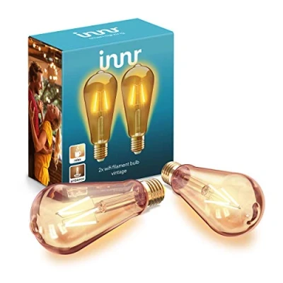 Image de INNR Ampoule connectée Wifi E27 Vintage Filament 2200 K Edison DuoPack