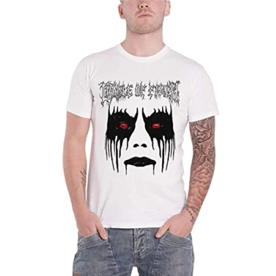 Image de Cradle of Filth Dani Make Up Homme T Shirt Manches Courtes Blanc S 100% Coton Regular/Coupe Standard