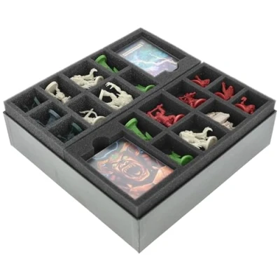 Image de Feldherr Set de Mousse Compatible avec HeroQuest (2021) : Jungles of Delthrak Insertion pour la boîte du Jeu société Protection et Organisation Figurines + Accessoires