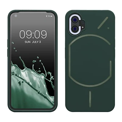 Image de kwmobile Housse Compatible avec Nothing Phone (1) Coque de téléphone Protection Souple en TPU Silicone Vert Mousse