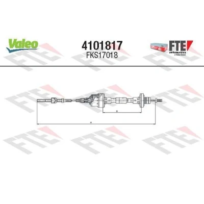 Image de FTE 4101817 Câble d&#039;Embrayage OPEL: Astra F CC, Berline
