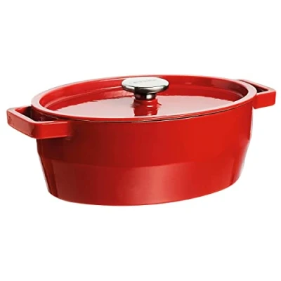 Image de Pyrex SlowCook Cocotte Ovale en Fonte Compatible tous feux dont Induction Ø 33 cm