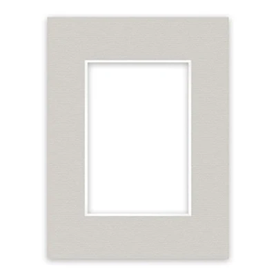 Image de nielsen Conservation Passepartout Carton 2,2 mm Format extérieur 18x24 cm pour d&#039;image 10x15 Gris Silex (Gris Clair) Surface structurée