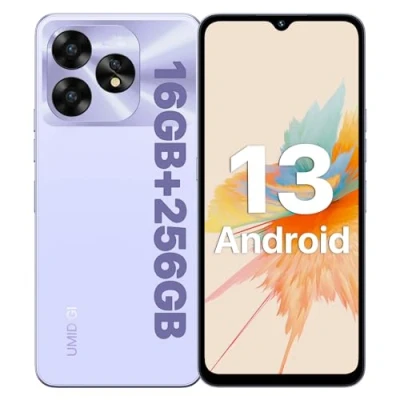 Image de UMIDIGI A15 Téléphone Portable NFC, 16(8+8)Go+256Go/1To Smartphone, 6.7&quot; HD+ Écran, 64MP+16MP Caméras, 5000mAh/ 20W Charge Rapide,Octa Core,Android 13 Dual SIM 4G,Face ID/Fingerprint/OTG/GPS