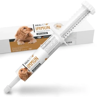 Image de ReaVET pâte de défense immunitaire Chiens 30 ML Booster Chien renforce Le système immunitaire, Les défenses du Chiot et Chien, la vitalité Force