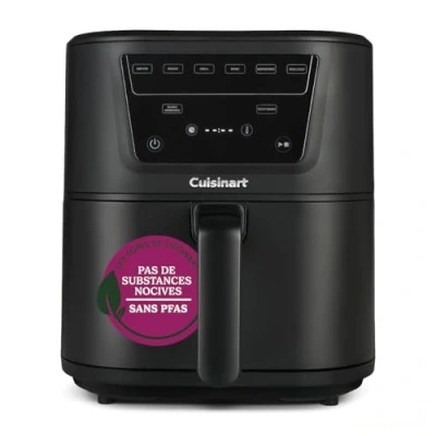 Image de Cuisinart Friteuse à air Compact Max, Sans PFAS, Frit, rôtit, grille, cuit, déshydrate 36% plus compacte, 33% grande capacité, 7,6L pour 8 portions, Pièces lavables au lave vaisselle