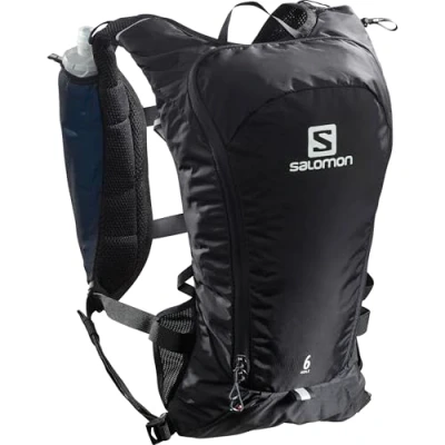 Image de Salomon Agile 6 Gilet d&#039;hydratation Trail running Randonnée Vélo unisexe, Dynamisme et confort, Accès rapide, Polyvalence, Noir