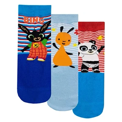 Image de Bing Enfants Socks 3 Pack Soft Ankle pour garçons ou filles Multicolore 27 30