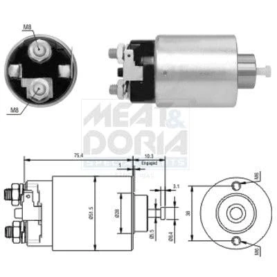 Image de MEAT &amp; DORIA 31269 Serrure De Porte CITROËN: DS3 3 portes, C4 II 5 C3 II, PEUGEOT: 508 I SW, 208 3/5 3008