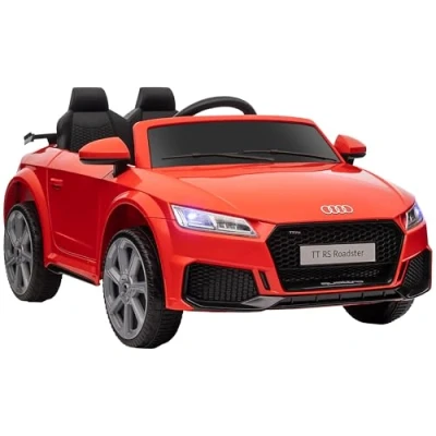 Image de HOMCOM Voiture électrique pour Enfant TT RS 12 V 30 W V. Max. 3 Km/h télécommande Effets sonores + Lumineux Rouge