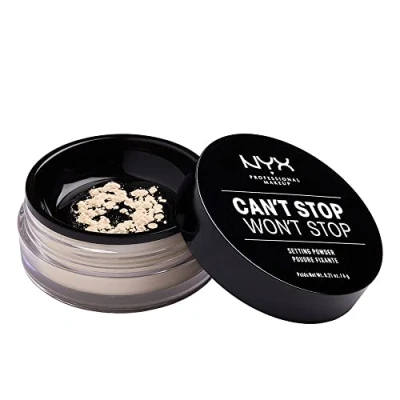 Image de Nyx Professional Makeup CAN ́T STOP WON Setting Powder Spray fixant &amp; poudre, Femme, Taille: 6 g, 1 light